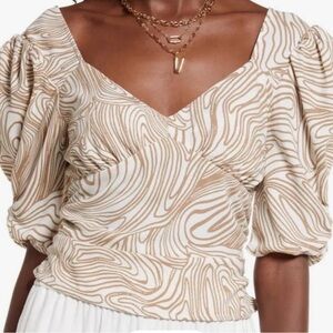 Open edit 
Brown Patterned Women's Blouse